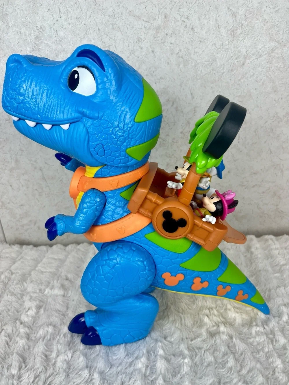 Disney Jr Roaring Safari Mickey Mouse Blue T-Rex Dinosaur Toy Sound Figures